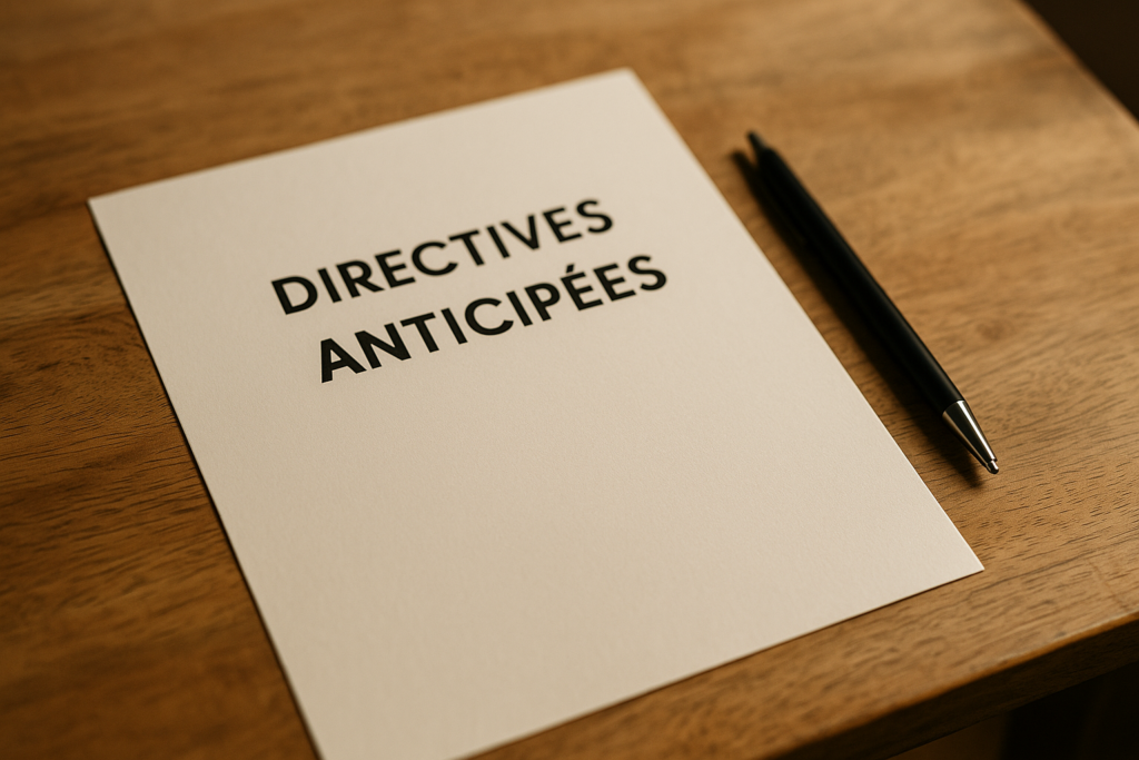 document de directives anticipées mentionnant le refus d’euthanasie et la demande de soins palliatifs.