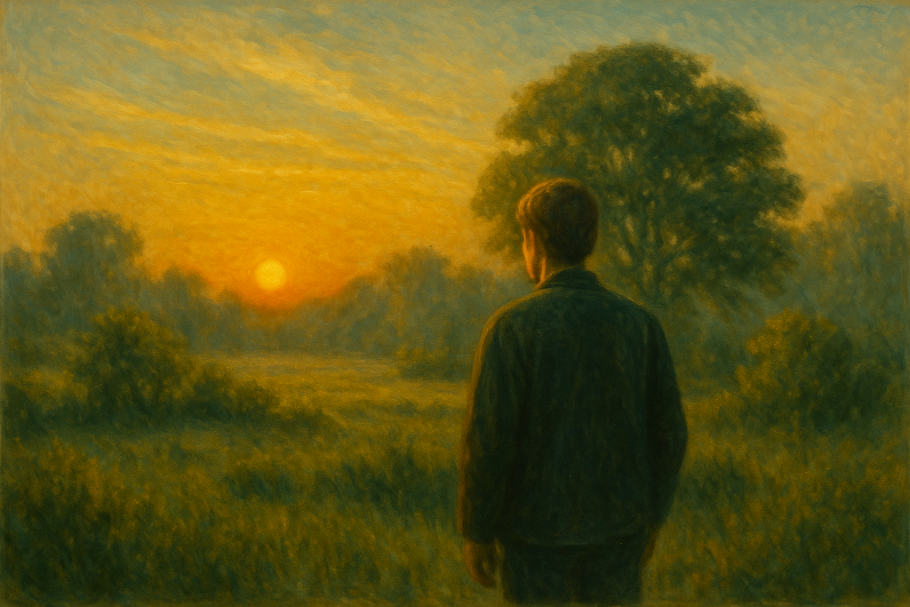 personne contemplant la création — responsabilité humaine selon Laudato si