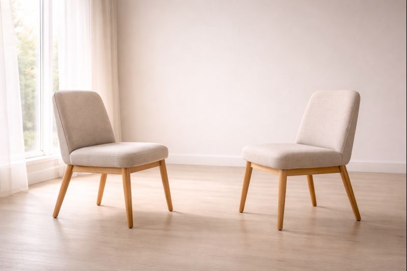 Deux chaises vides face à face dans une pièce claire, symbolisant le dialogue autour des directives anticipées.