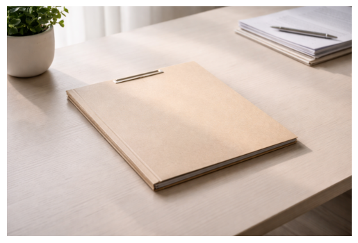 Dossier fermé posé sur une table symbolisant une décision grave