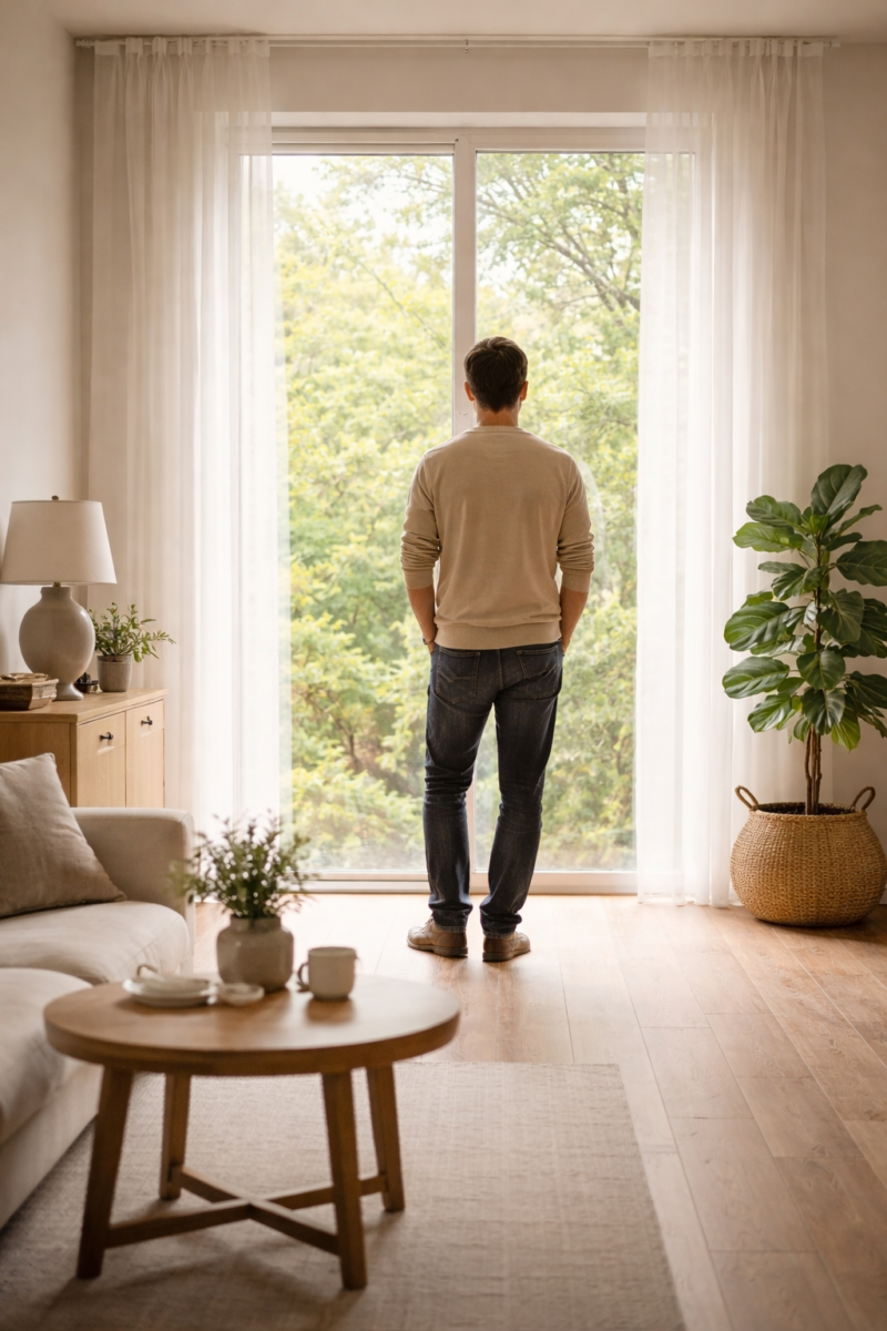 Silhouette face à une fenêtre lumineuse symbolisant la liberté de conscience