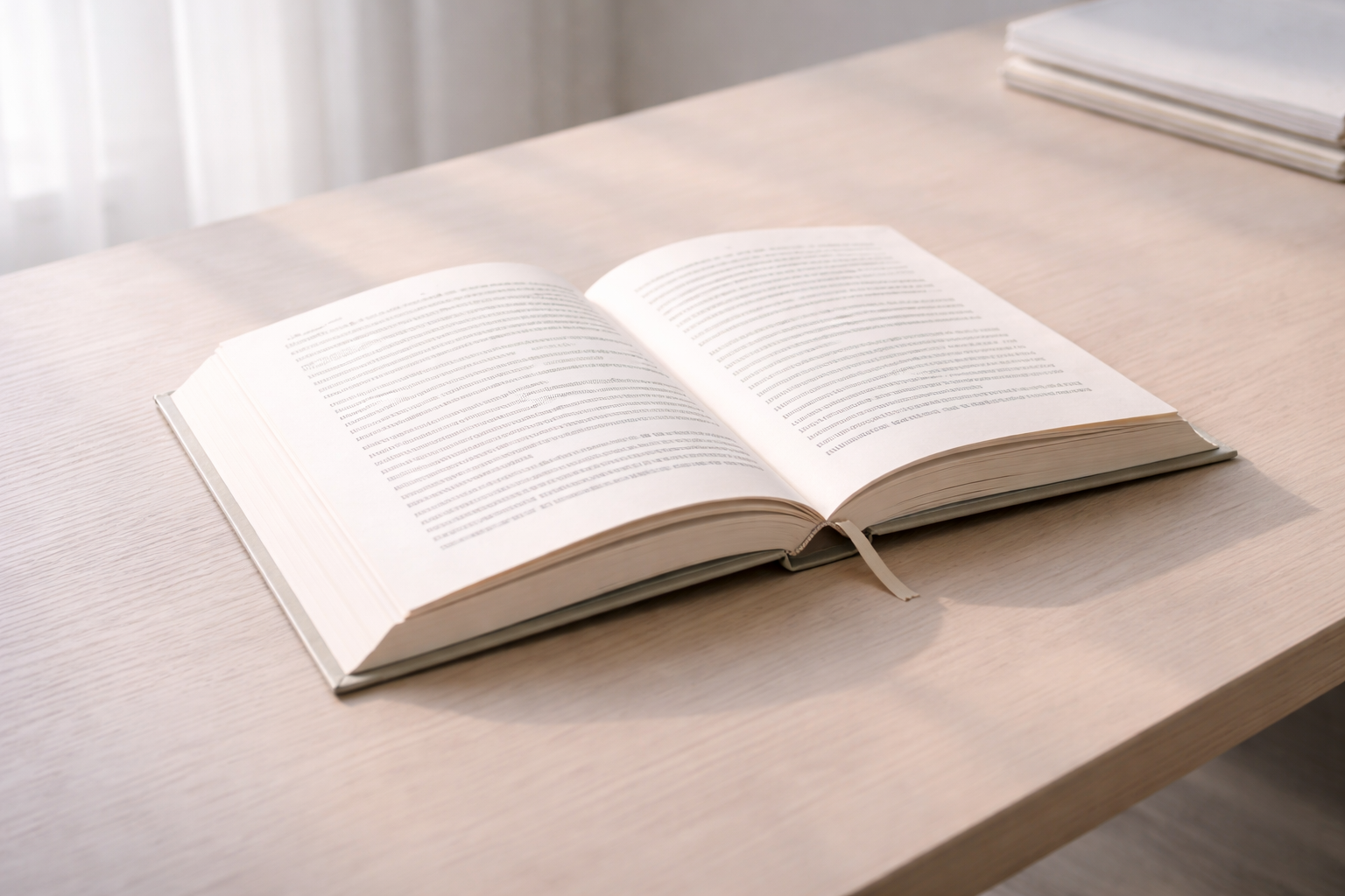 Livre ouvert éclairé par une lumière douce symbolisant la clarification des mots