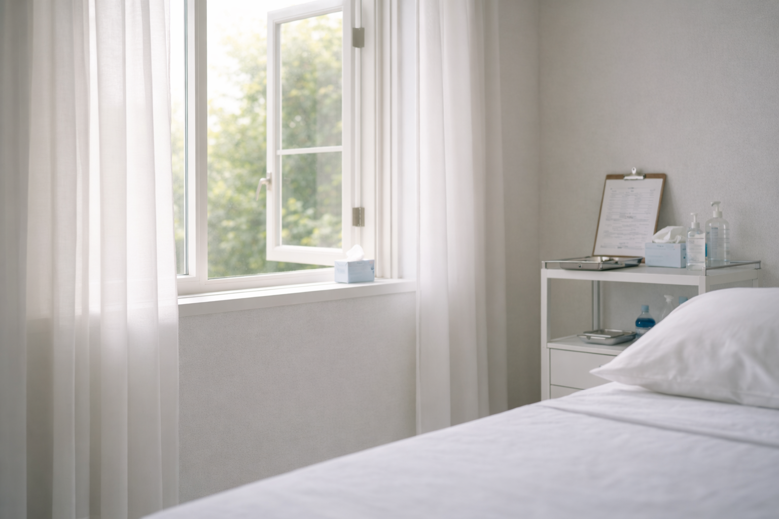 Fenêtre lumineuse symbolisant l’espoir malgré la maladie