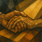 main vieillissante tenue avec douceur — euthanasie et Alzheimer