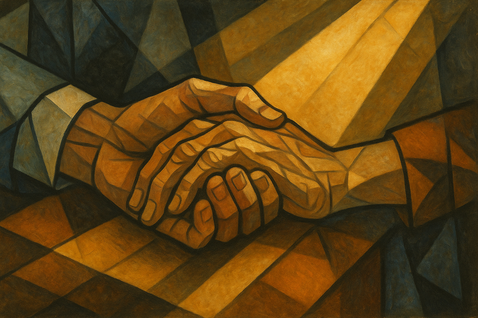 main vieillissante tenue avec douceur — euthanasie et Alzheimer