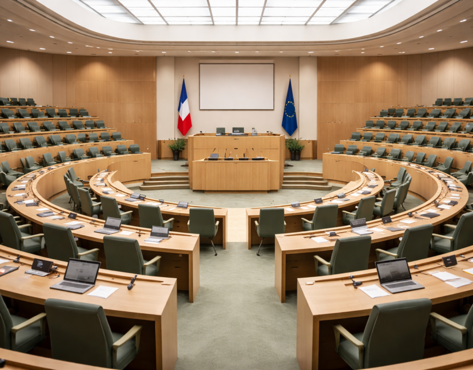 Salle de l’Assemblée nationale symbolisant le débat parlementaire