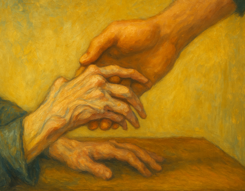 main fragile accompagnée avec douceur — euthanasie et handicap