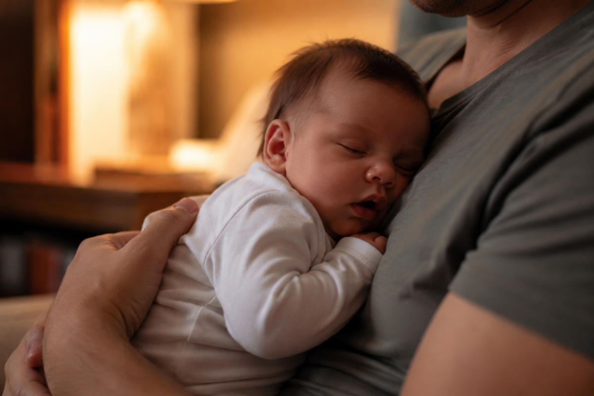 Peur de dépendre : nourrisson dans les bras d’un parent.