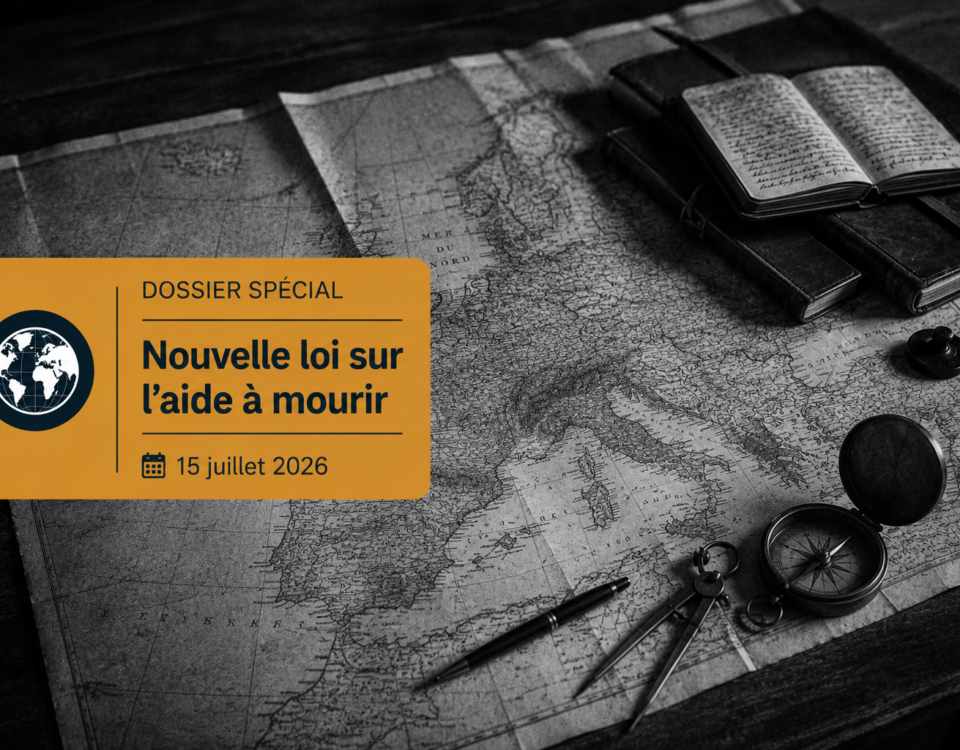 Une vieille carte géographique européenne déployée sur une table en bois avec des instruments de mesure.