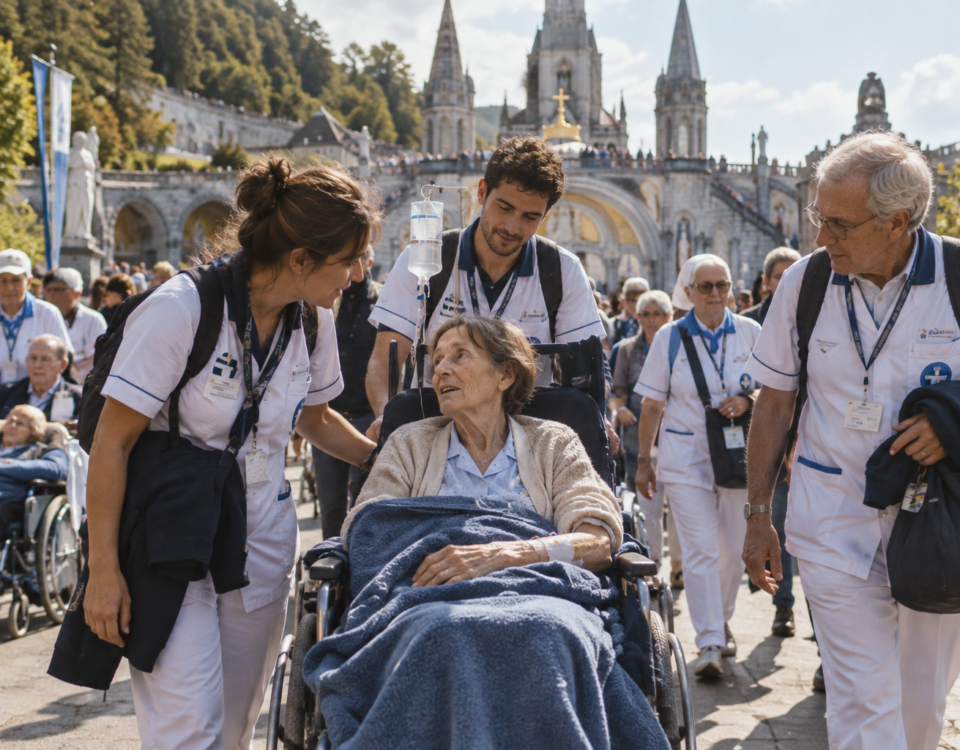 À Lourdes, malades, personnes handicapées, hospitaliers et pèlerins avancent ensemble : la fragilité n'est plus reléguée à l'arrière-plan.
