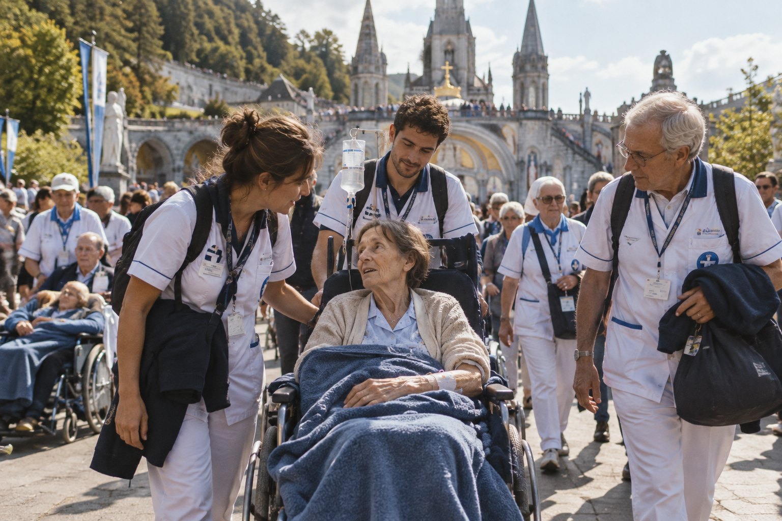 À Lourdes, malades, personnes handicapées, hospitaliers et pèlerins avancent ensemble : la fragilité n'est plus reléguée à l'arrière-plan.